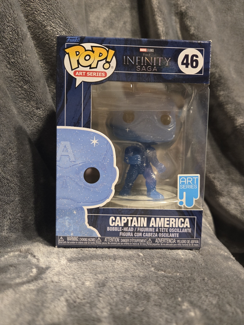 Funko Captain America Art Series Blue Glitter Pop! #46